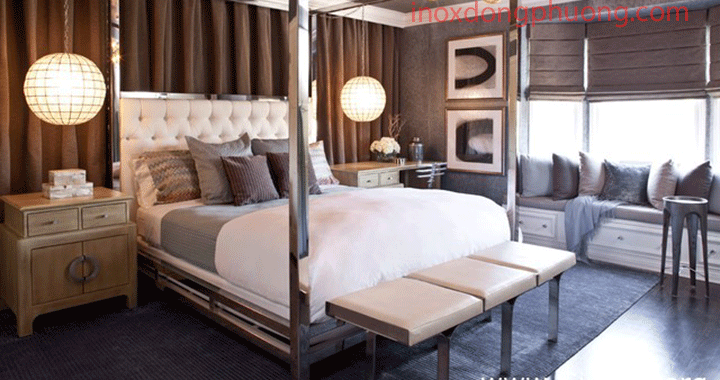 9Những mẫu giường ngủ inox đẹp - độc đáo - sang trọng cho căn phòng
