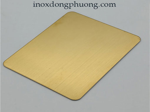 Tấm inox 304 vàng xước dày 0.5mm