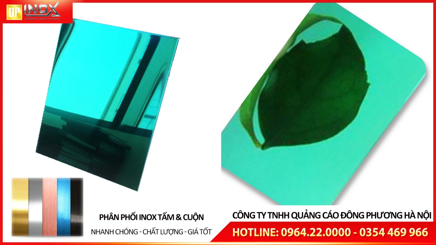 Inox gương xanh lá - màu bán chạy nhất Hà Nội và TP.HCM