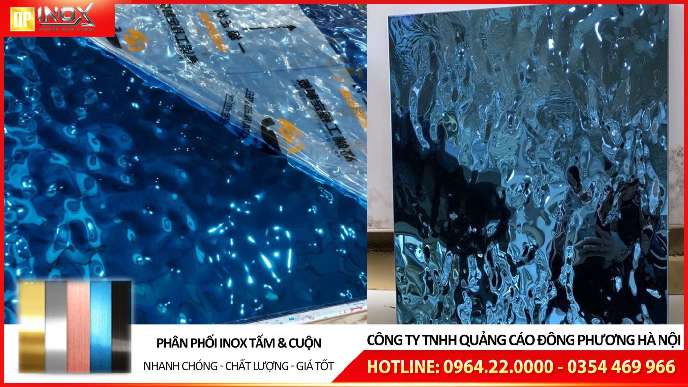 Inox sóng xanh dương độ dày 0,4mm tại Hưng Yên - Hà Nội