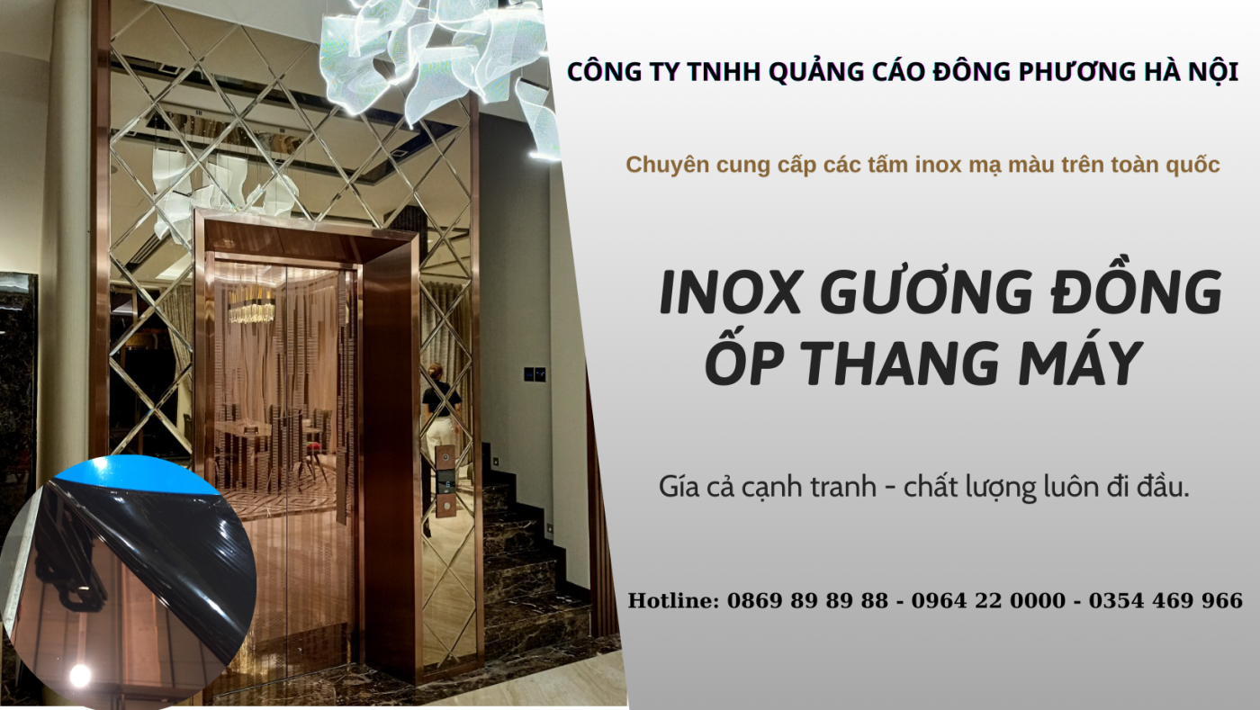 Inox gương đồng ốp thang máy – Sự Lựa Chọn Đẳng Cấp cho Không Gian Hiện Đại